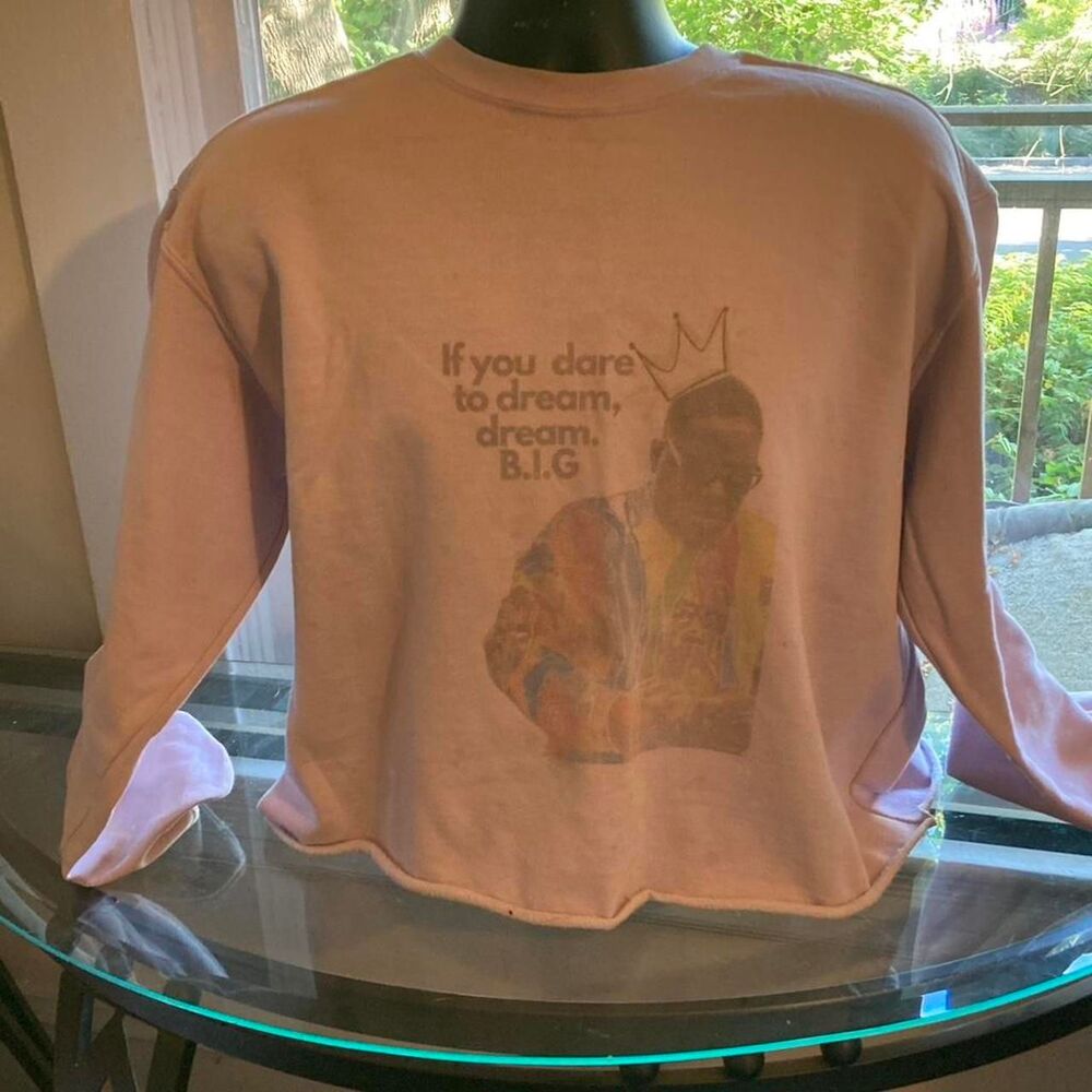 Unbranded Men's Pink and Tan Sweatshirt